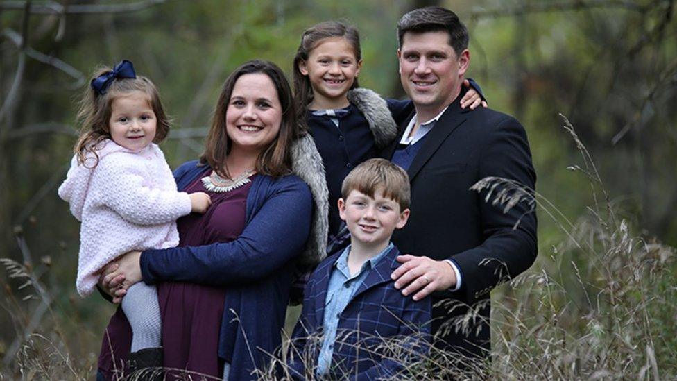 Kevin Nicholson with his family