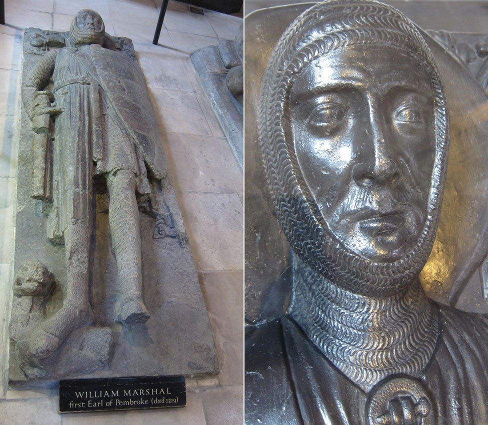 William Marshal's tomb in the Temple Church, London