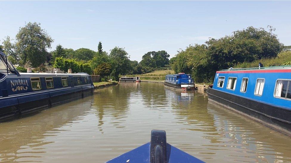 The Grand Union Canal in Stoke Bruerne