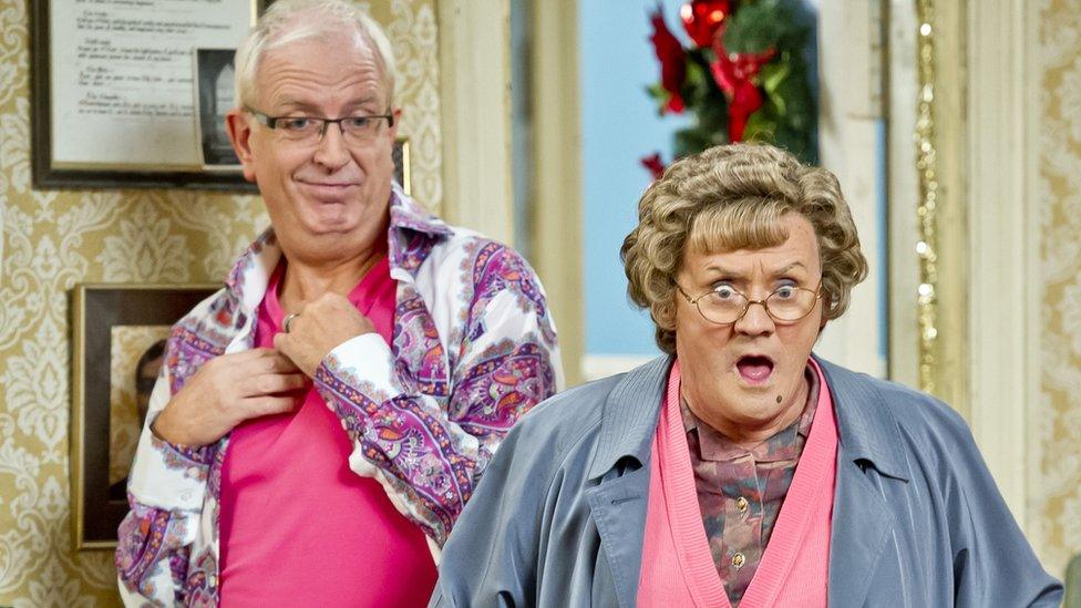 Rory Cowan and Brendan O'Carroll in Mrs Brown's Boys