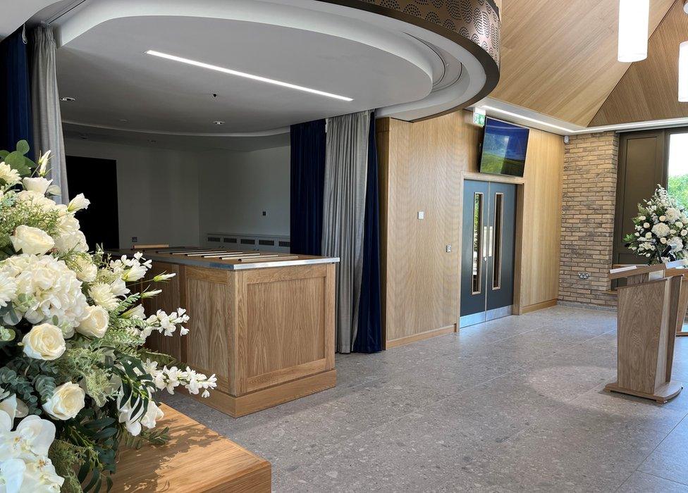 Internal view of the new crematorium