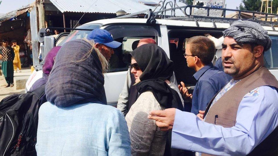 Image showing some of the tourists who were attacked in Herat province