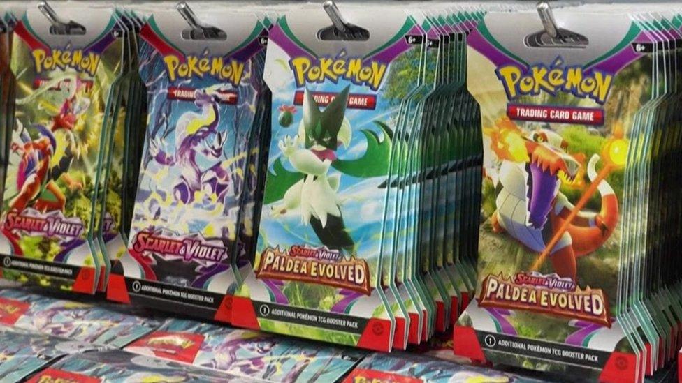 Pokémon cards for sale.