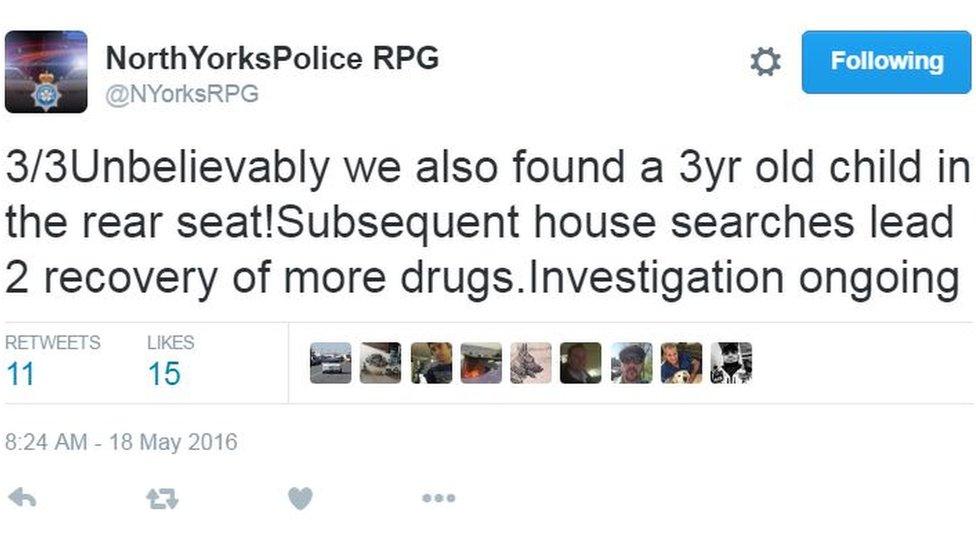 Police tweet on the incident