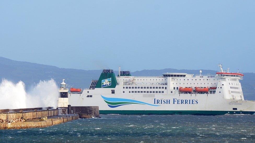 The breakwater at Holyhead