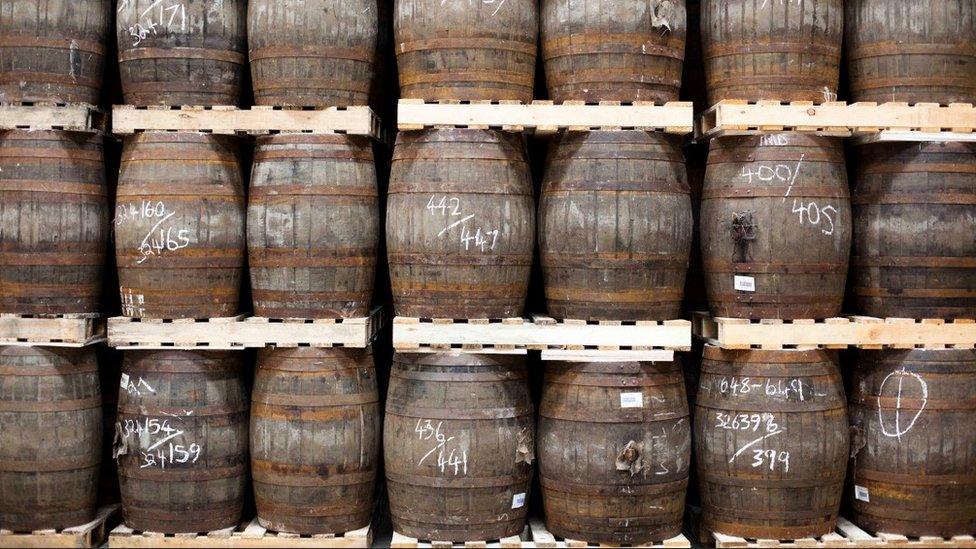 Scotch whisky barrels