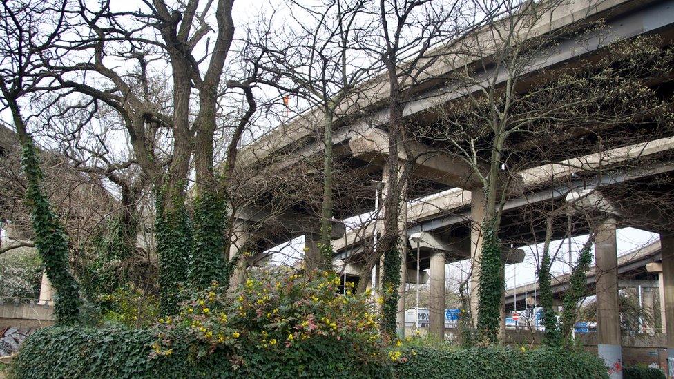 Underneath Spaghetti Junction