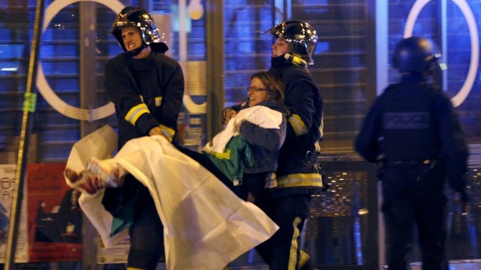 Emergency services near the Bataclan, 13 November