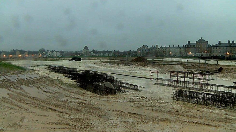 Poundbury building site where school will be built