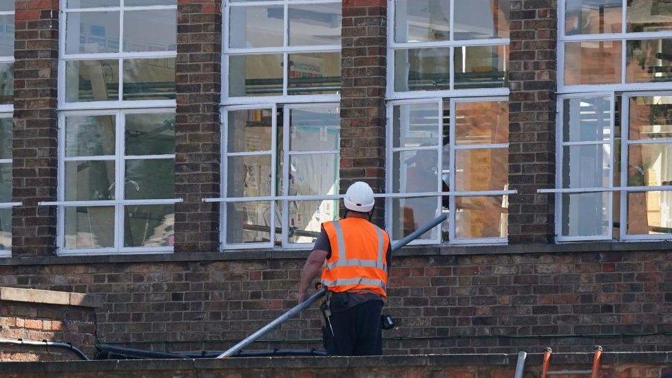 Remedial work carried out at a school in Leicester