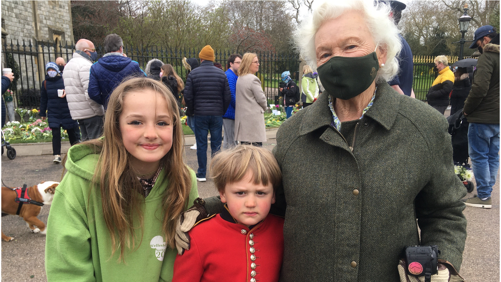 Anne Yearsley with her grandchildren