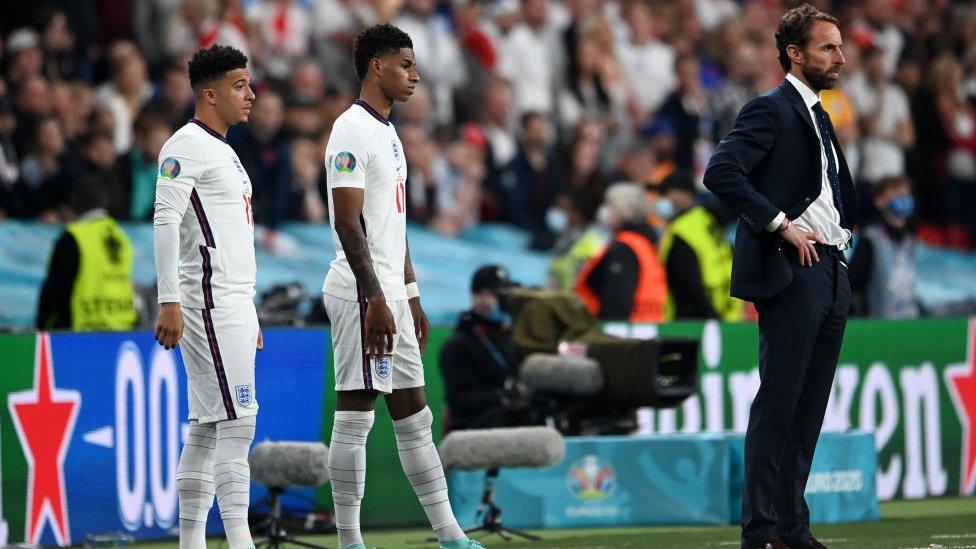 Sancho, Rashford and Gareth Southgate