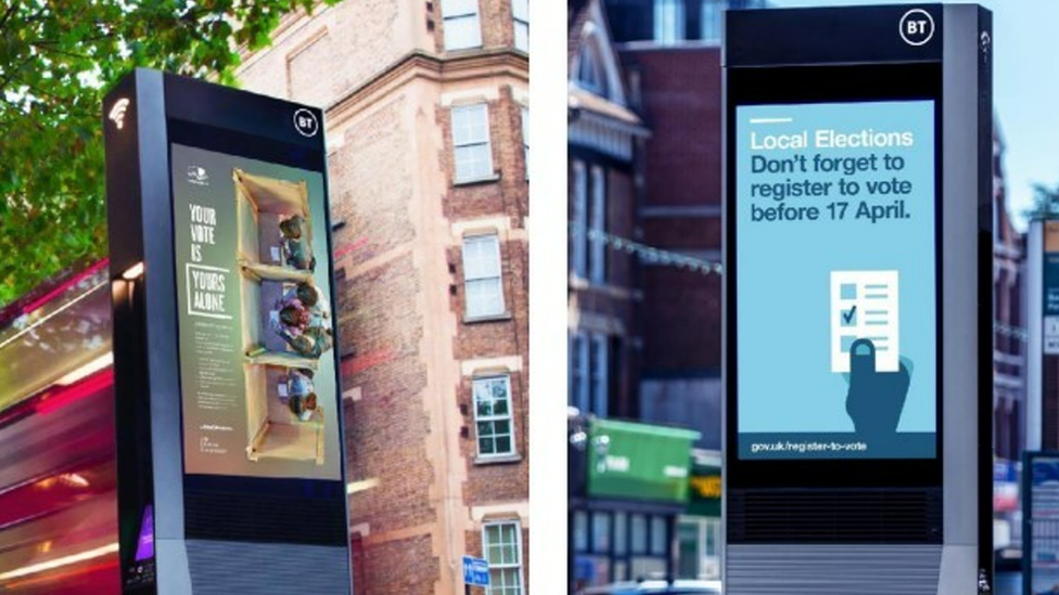 Adverting screen