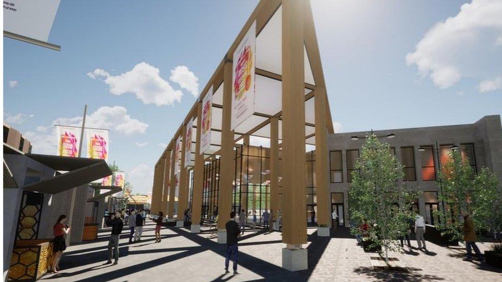 Bury town centre events hall plan