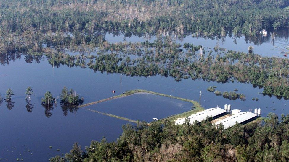 Hurricane Floyd aftermath in North Carolina 1999