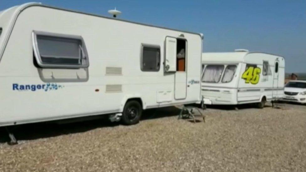 Caravans at the site