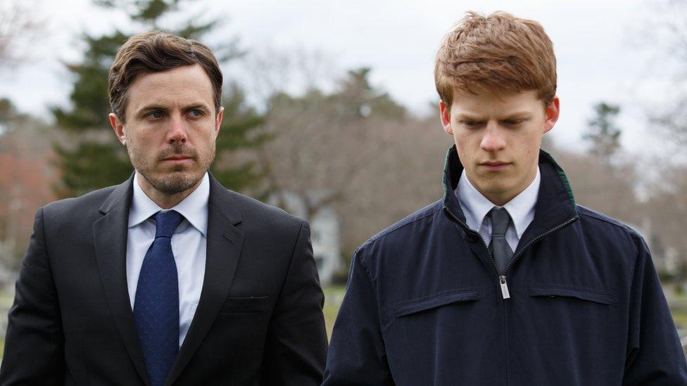 Casey Affleck and Lucas Hedges in Manchester By The Sea