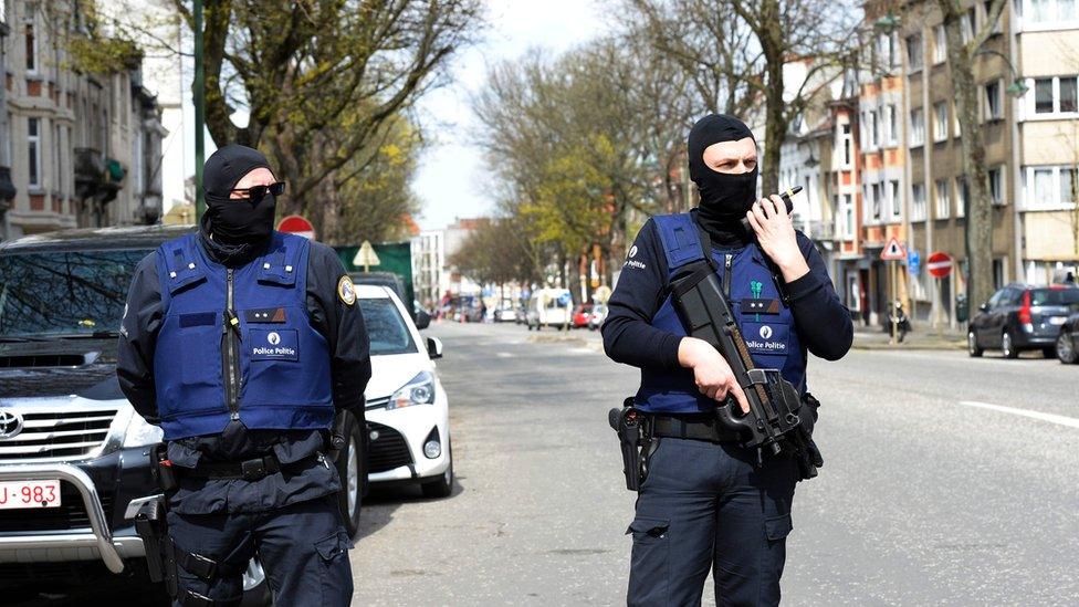 Police raided the Etterbeek house in Brussels on 9 April