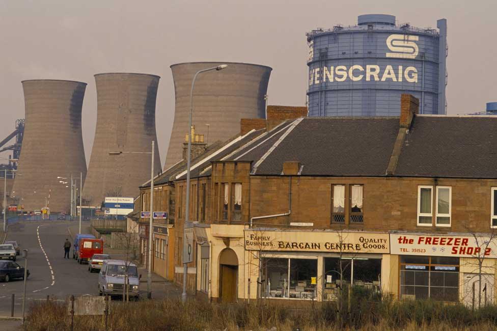 The Ravenscraig steel mill ahead of its closure in 1992