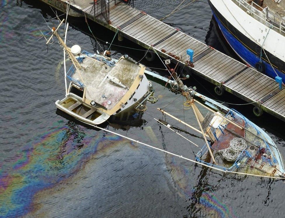 Spill at Glasson Dock Marina