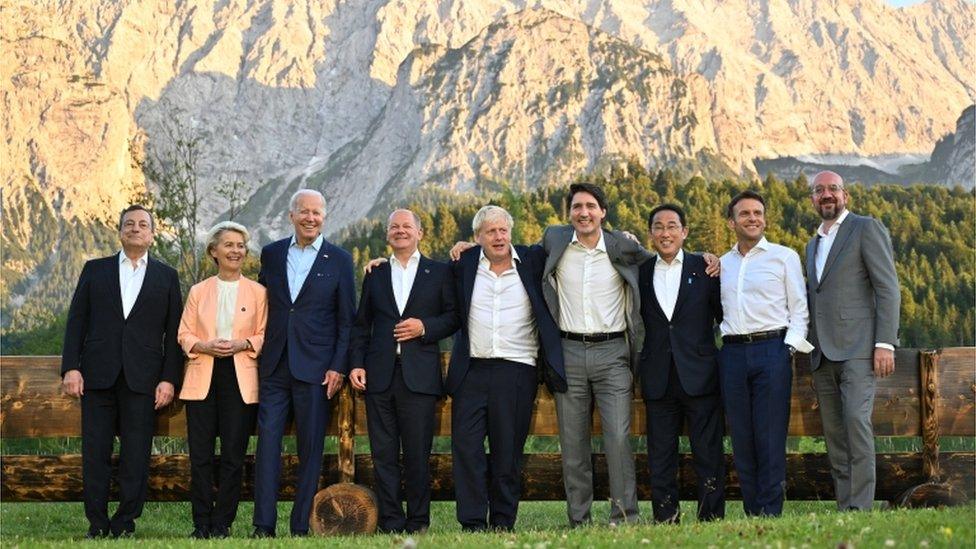 G7 leaders in Bavaria