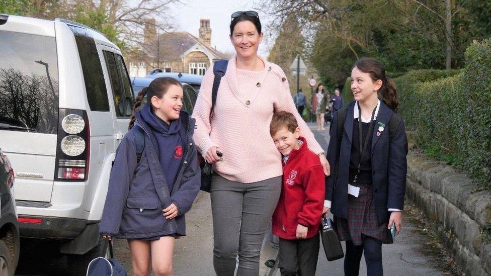 Mum with her three children