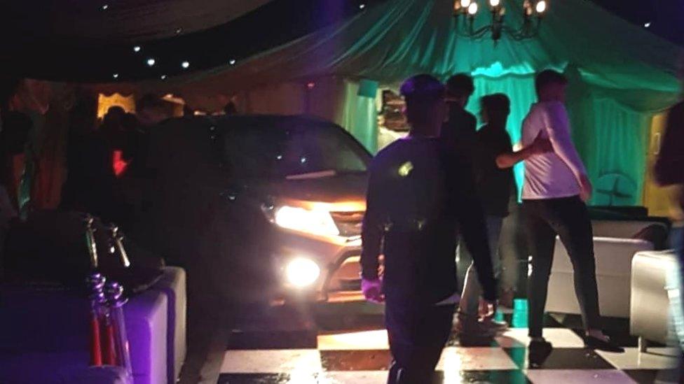 The car in the club