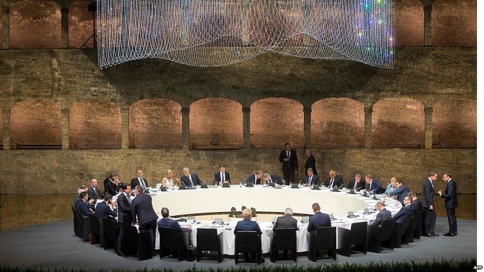 EU leaders round table at Salzburg summit