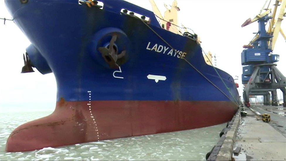 Bulk carrier Lady Ayse in port at Mariupol