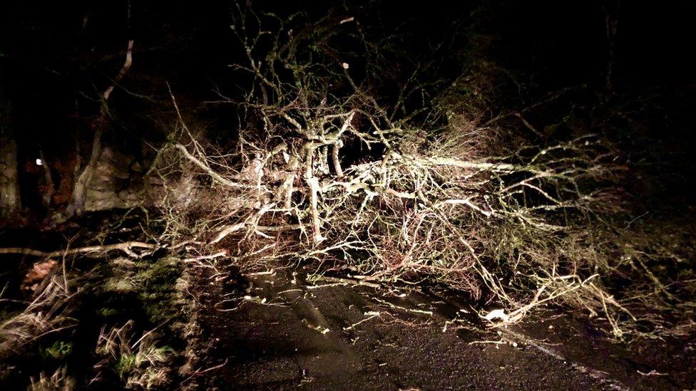 Damage outside Fettercairn