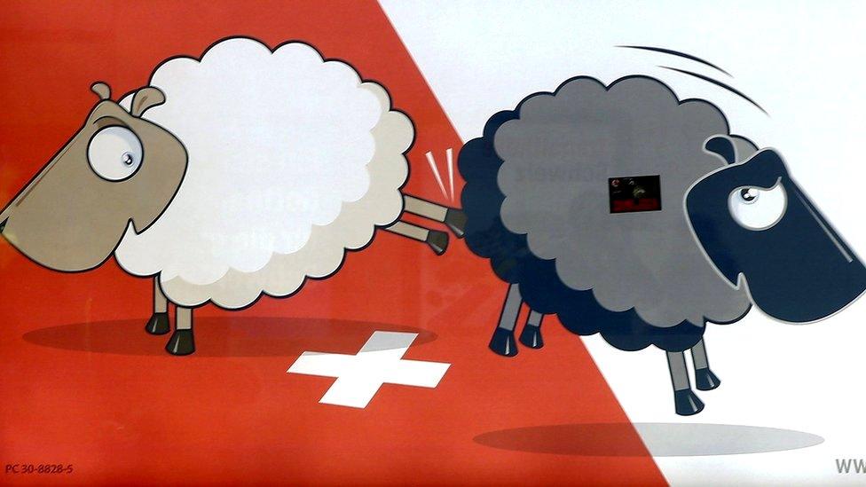 The Swiss People's Party has revived its infamous black sheep poster