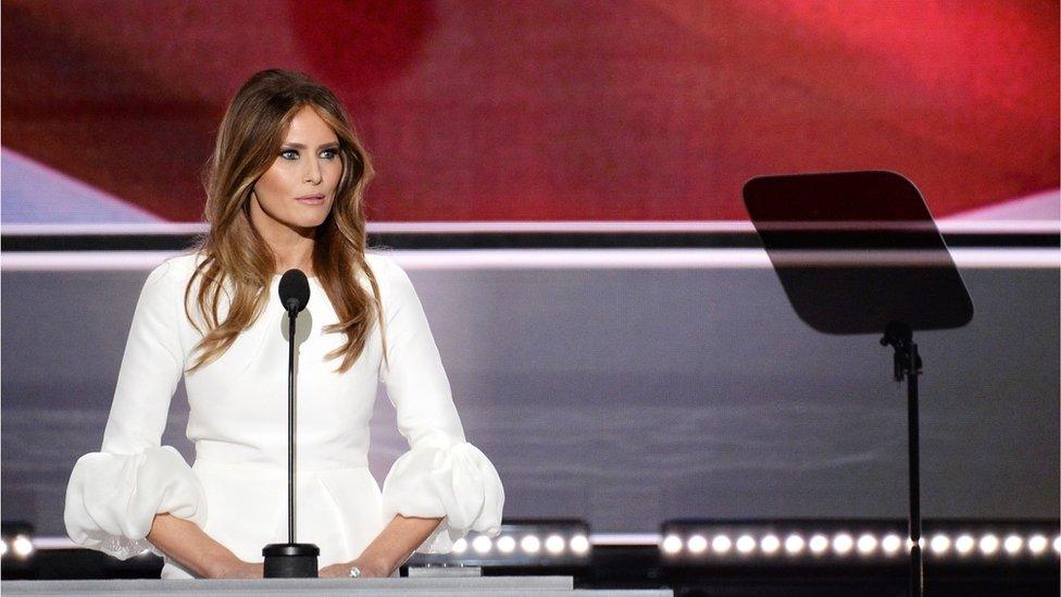 Melania Trump on stage