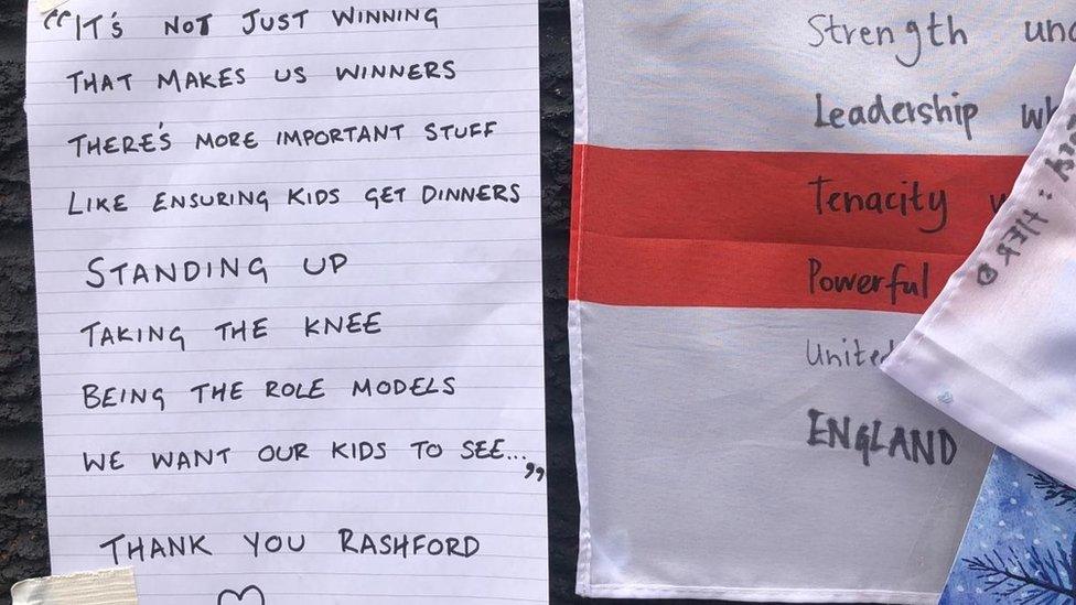 Rashford messages of support