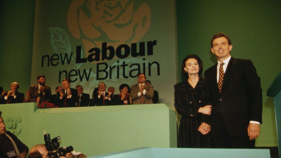 Tony and Cherie Blair at 1994 Labour conference