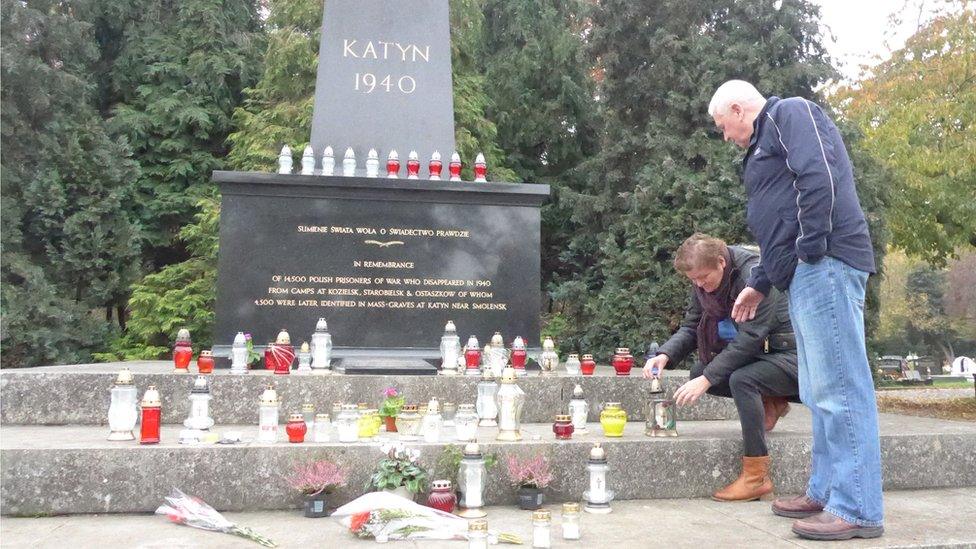 Katyn memorial in Gunnersbury cemetery