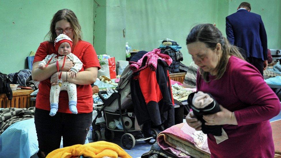 Mariupol refugees in Taganrog, 21 Mar 22