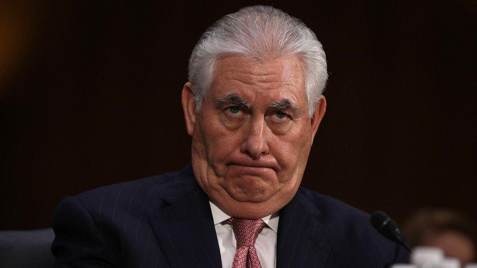 Former ExxonMobil CEO Rex Tillerson, U.S. President-elect Donald Trump's nominee for Secretary of State, testifies during his confirmation hearing before the Senate Foreign Relations Committee January 11, 2017 on Capitol Hill in Washington, DC.