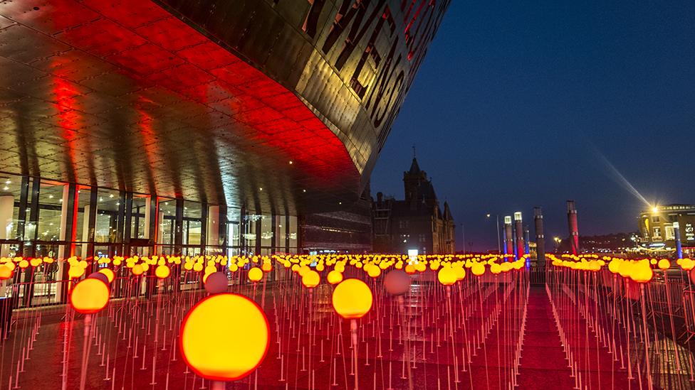 Poppies memorial at Cardiff Bay, by Mark Kelly