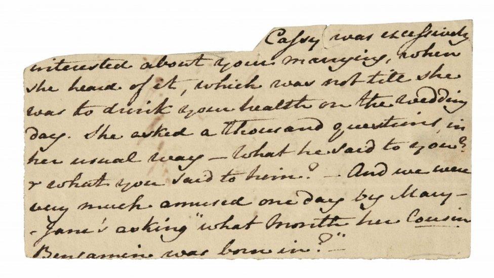 Jane Austen letter