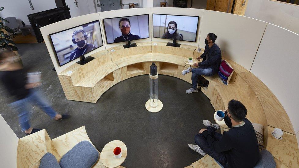 Google hybrid meeting workspace in the US