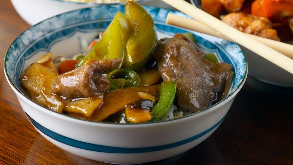 Beef in black bean sauce