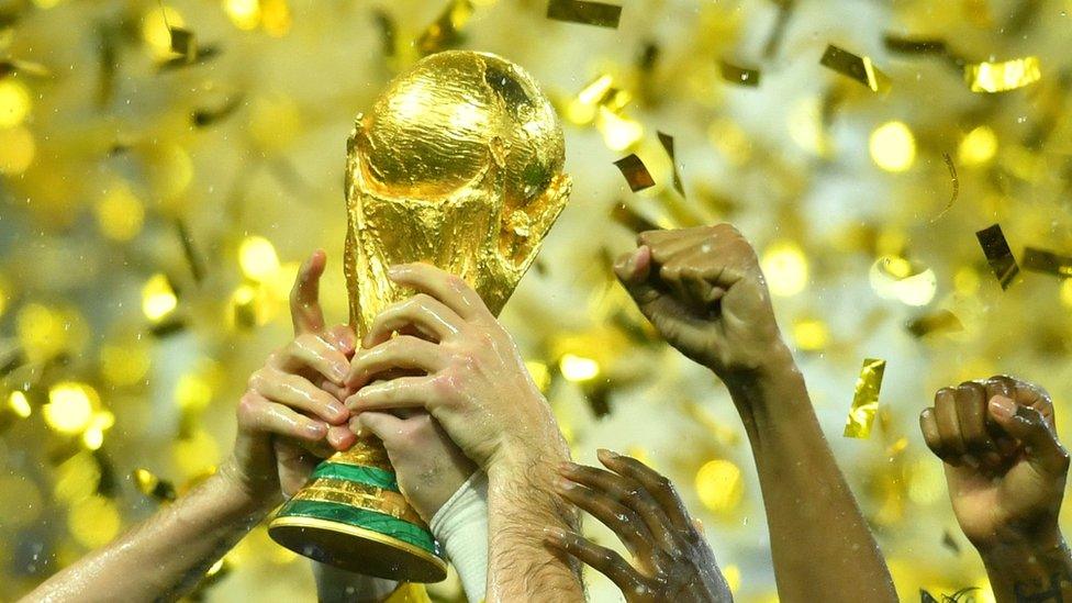 The World Cup trophy