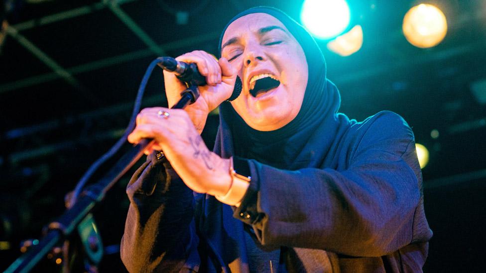 Sinead O'Connor on stage in January 2020