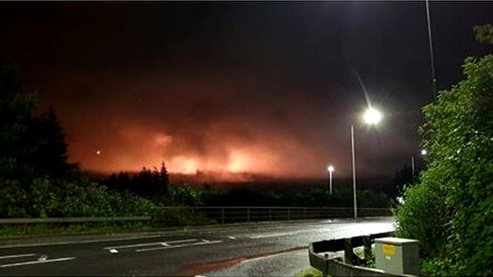 Flaring seen from Cowdenbeath in September