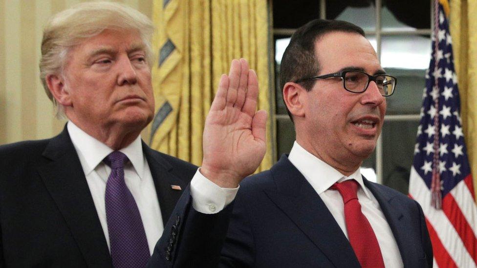 Steven Mnuchin is sworn in as Treasury Secretary