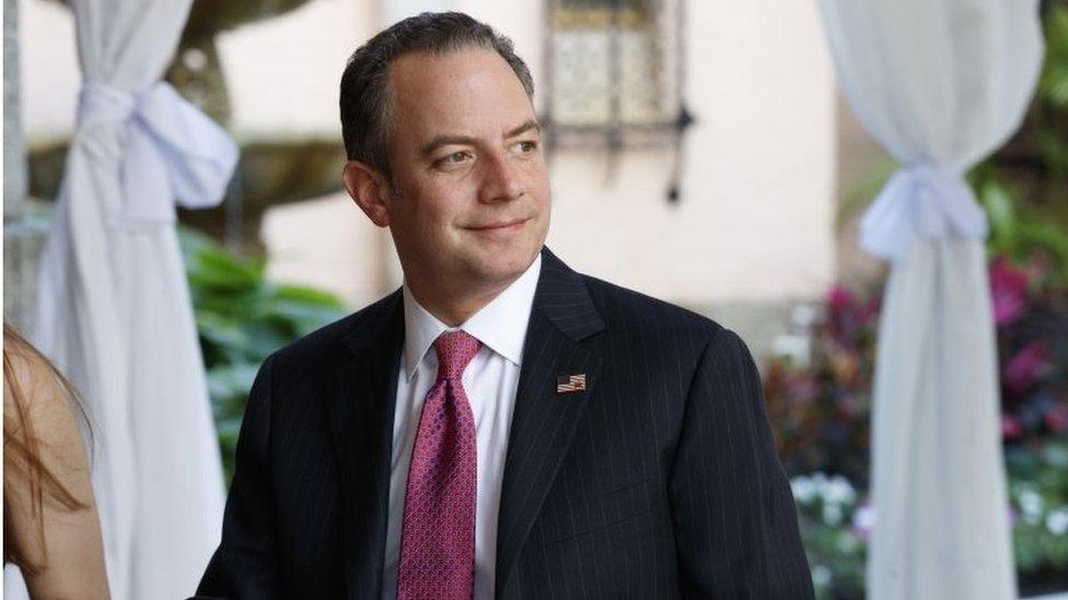 Reince Priebus, chief of staff for President-elect Donald Trump, arrives at Mar-a-Lago, on 28 December 2016, in Palm Beach, Fla.