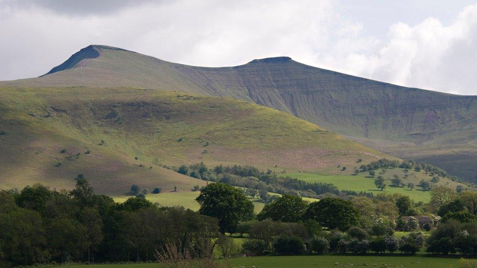 Pen y Fan is the highest peak in south Wales at 2,907ft (886m)