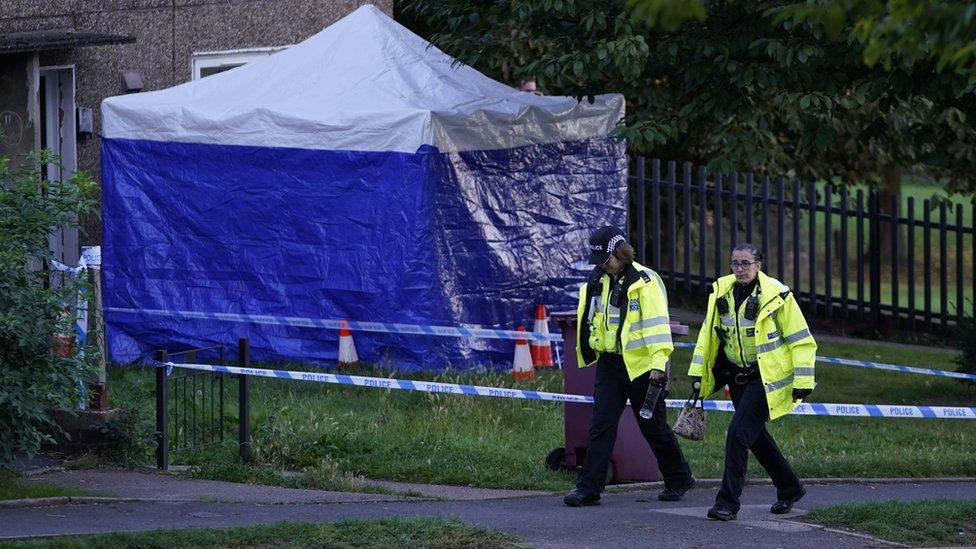 Police on Chandos Crescent, Killamarsh