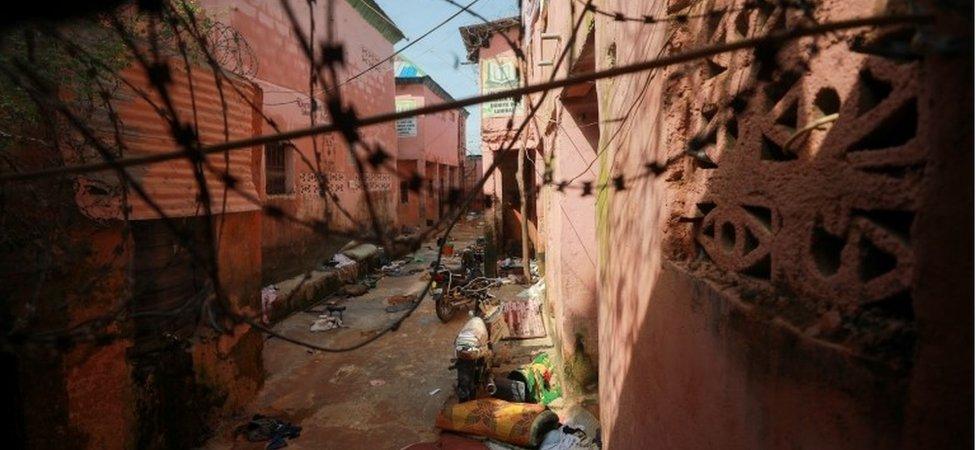 A look through the fence security wire reveals the inside of Daru Imam Ahmad Bun Hambal Islamic school in Kaduna, Nigeria September 27, 2019.