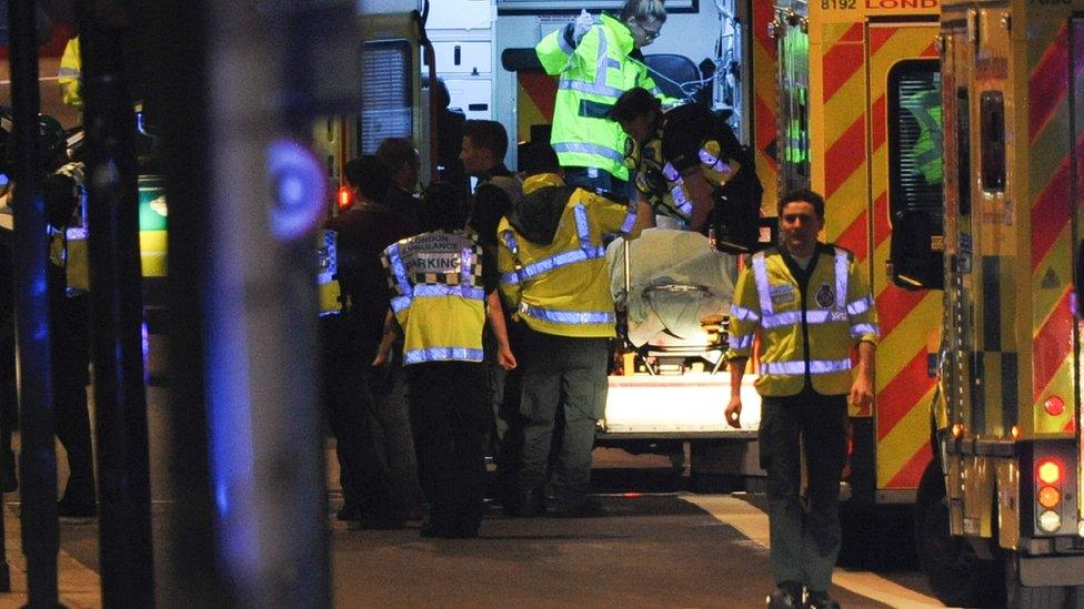 Ambulances on London Bridge